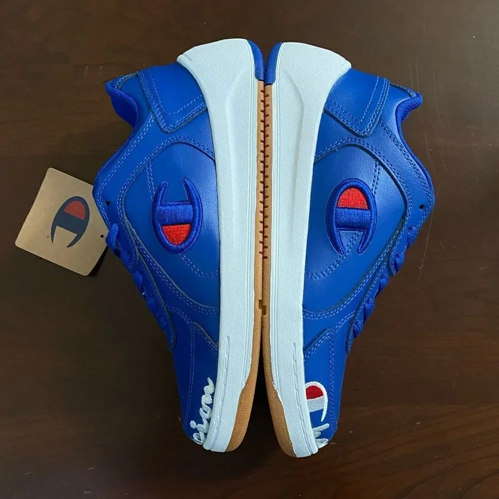 NWT Champion Super C Court Leather Shoe Blue Youth